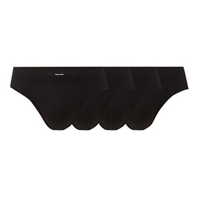 The Collection Pack of four black slip briefs